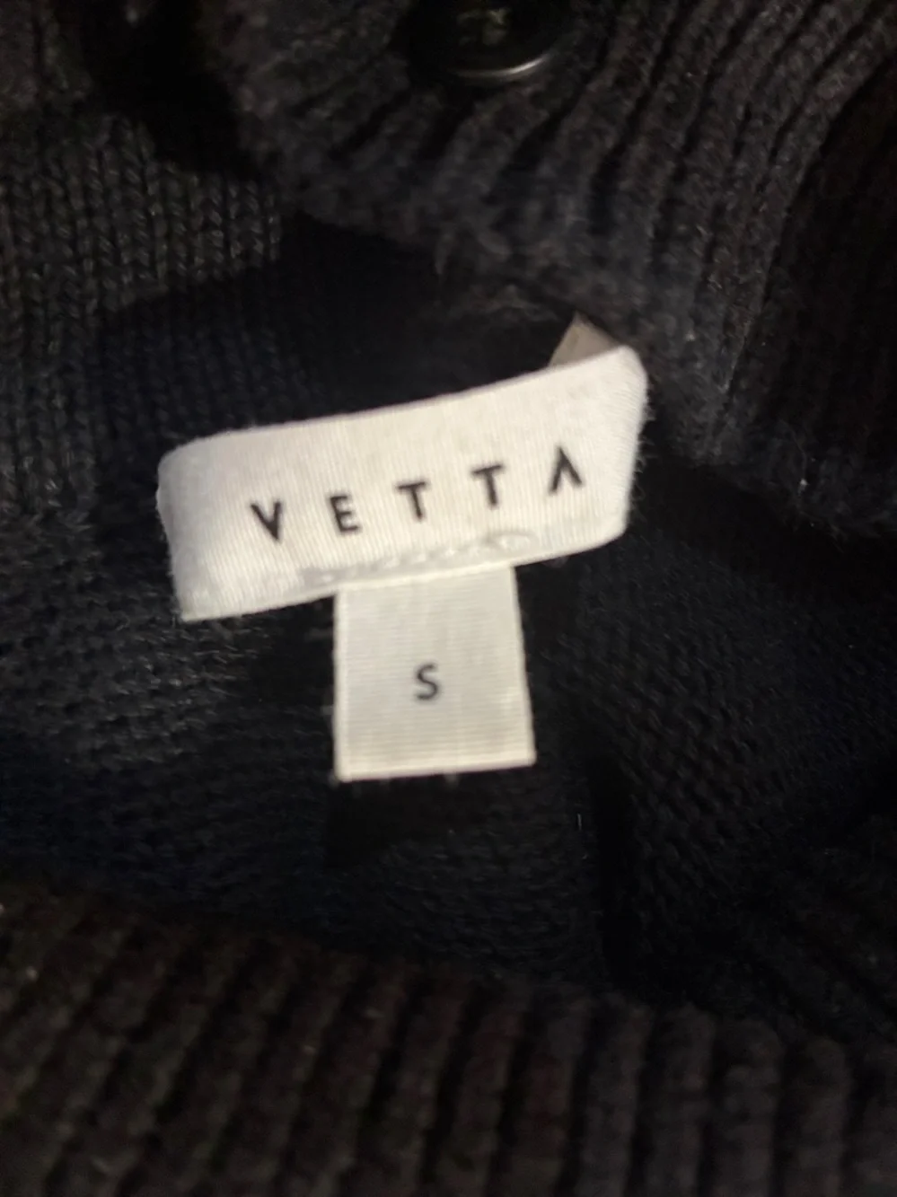 VETTA Black Oversized Convertible Knit Sweater, Small - Picture 7 of 8